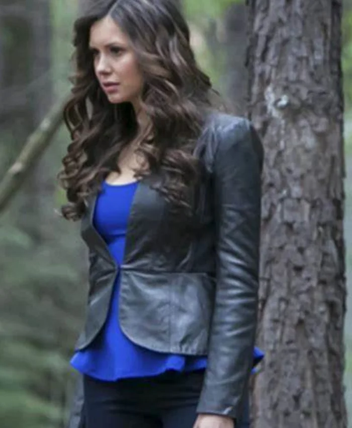 Nina Dobrev The Vampire Diaries S04 Leather Blazer Nina Dobrev The Vampire Diaries S04 Leather Blazer