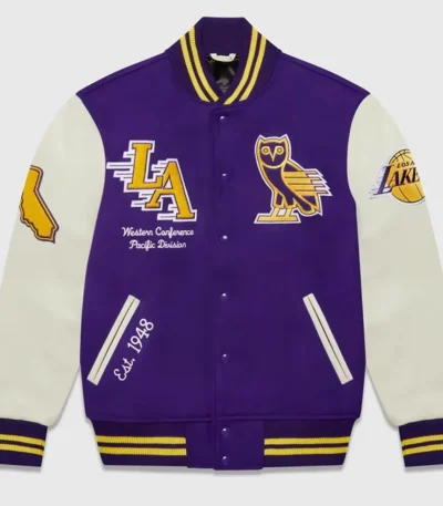 OVO Los Angeles Lakers Varsity Jacket