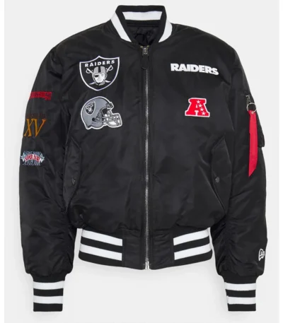 Oakland Raiders Bomber MA-1 Satin Jacket