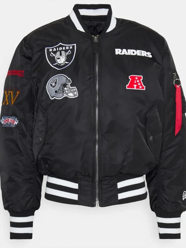 Oakland Raiders Bomber MA-1 Satin Jacket