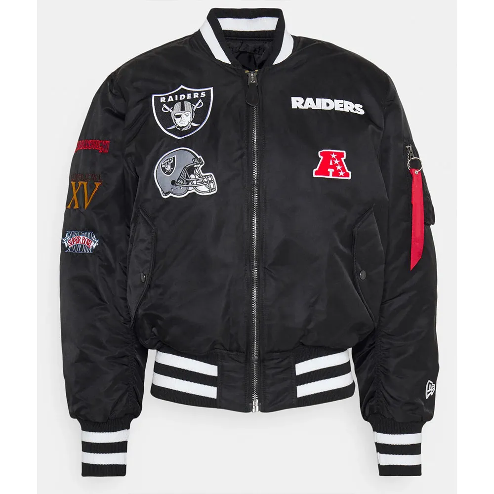 Oakland Raiders Bomber MA-1 Satin Jacket Oakland Raiders Bomber MA-1 Satin Jacket