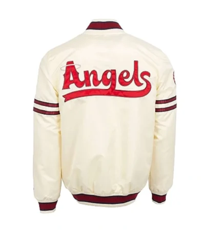 LA Angeles Angels City Connect Off White Varsity Jacket