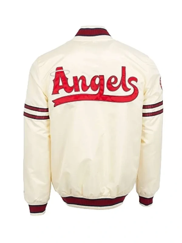LA Angeles Angels City Connect Off White Varsity Jacket