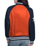 Orange/Navy Houston Astros Home Run Varsity Satin Jacket
