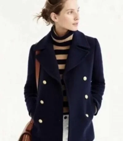 Paige Lassiter Blue Wool Coat Virgin River