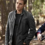 Paul Wesley Vampire Diaries Black Leather Jacket