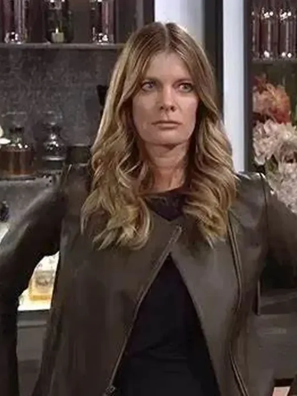 Phyllis Newman The Young and The Restless Brown Leather Jacket