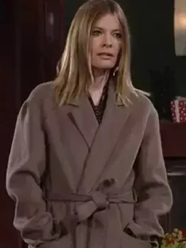 Phyllis Newman The Young and The Restless Brown Wrap Coat