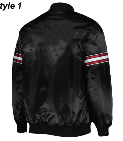 Pick & Roll Miami Heat Black Varsity Satin Jacket