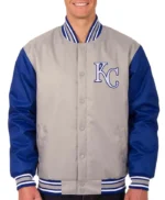 Poly Twill Kansas City Royals Gray/Royal Jacket