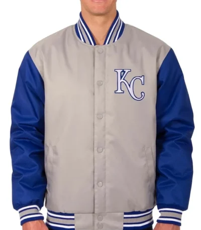 Poly Twill Kansas City Royals Gray/Royal Jacket