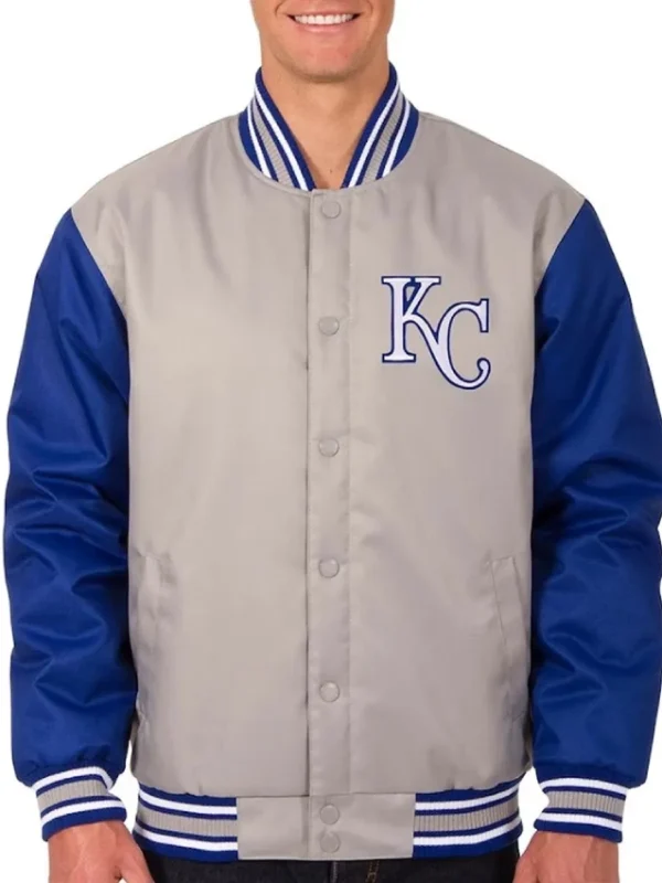 Poly Twill Kansas City Royals Gray/Royal Jacket