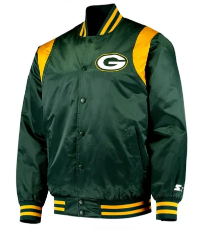 Prime Time Green Bay Packers Green Satin Jacket