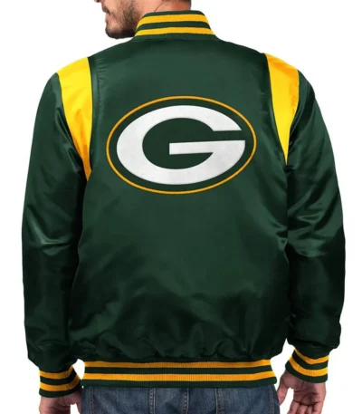 Prime Time Green Bay Packers Green Satin Jacket