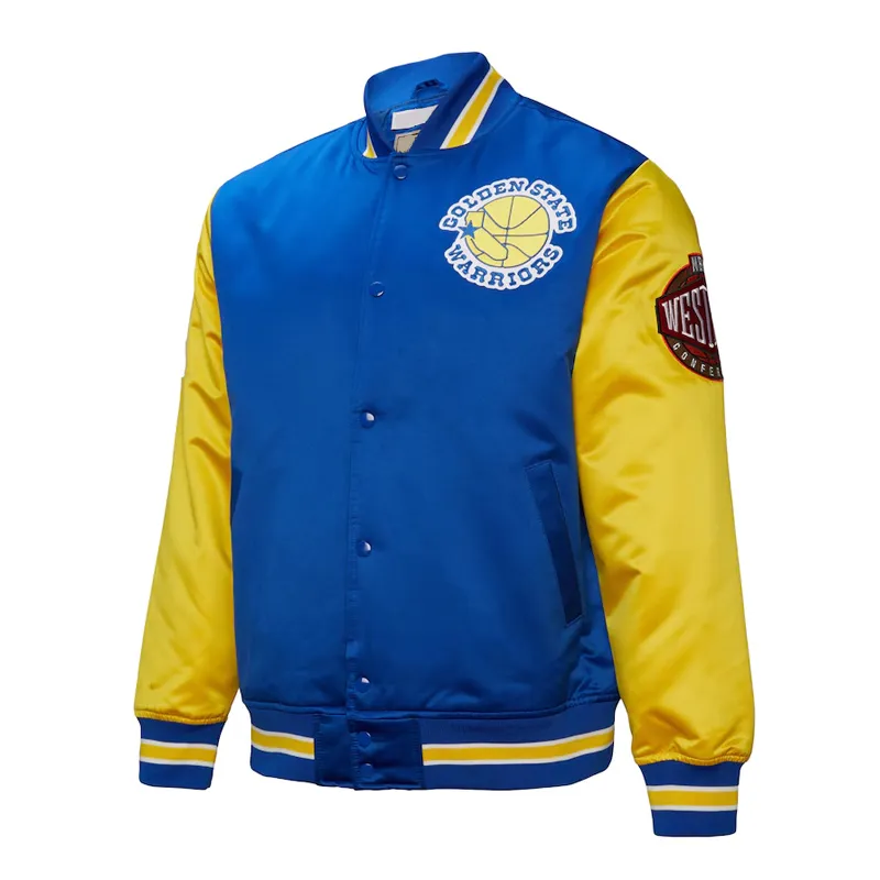 Primetime Golden State Warriors Royal and Gold Jacket Primetime Golden State Warriors Royal and Gold Jacket