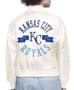 Kansas City Royals Printed Logo Varsity Satin Jacket