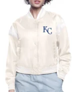 Kansas City Royals Printed Logo Varsity Satin Jacket