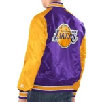 Purple Gold Los Angeles Lakers Renegade Varsity Satin Jacket