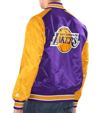 Purple Gold Los Angeles Lakers Renegade Varsity Satin Jacket