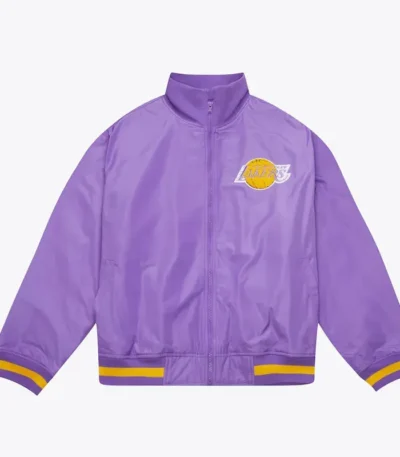 Purple Los Angeles Lakers Satin Full-Zip Jacket