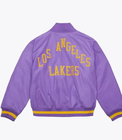 Purple Los Angeles Lakers Satin Full-Zip Jacket