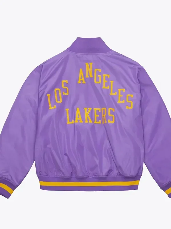 Purple Los Angeles Lakers Satin Full-Zip Jacket