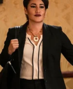 Q’orianka Kilcher Yellowstone Women Black Wool Dress Coat