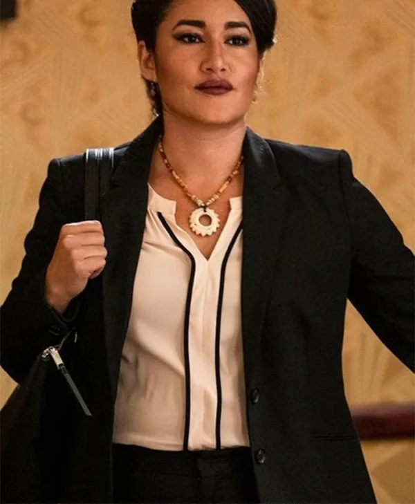 Q’orianka Kilcher Yellowstone Women Black Wool Dress Coat
