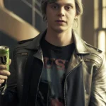 Quicksilver PU Black Leather Jacket