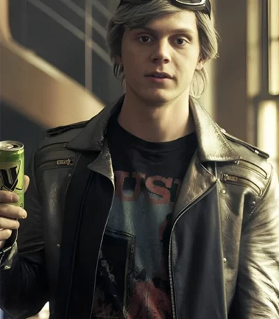 Quicksilver PU Black Leather Jacket