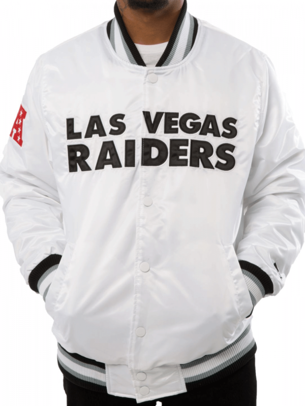 Raiders Las Vegas Back Shield Satin Jacket