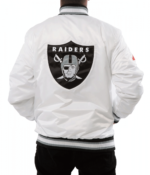 Raiders Las Vegas Back Shield Satin Jacket