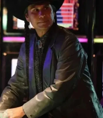 Rainwater Driver Yellowstone S04 Black Leather Blazer Coat