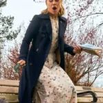 Rebecca The Wedding Contract 2023 Blue Wool Coat