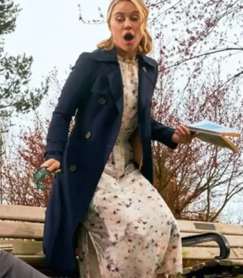 Rebecca The Wedding Contract 2023 Blue Wool Coat
