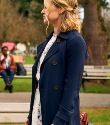 Rebecca The Wedding Contract 2023 Blue Wool Coat