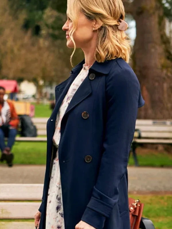Rebecca The Wedding Contract 2023 Blue Wool Coat