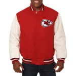 Red-Cream Kansas City Chiefs Varsity Jacket