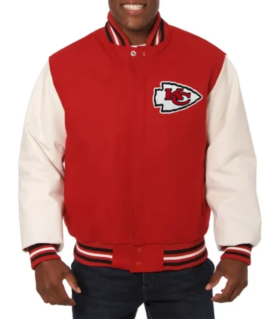 Red-Cream Kansas City Chiefs Varsity Jacket
