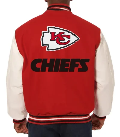 Red-Cream Kansas City Chiefs Varsity Jacket