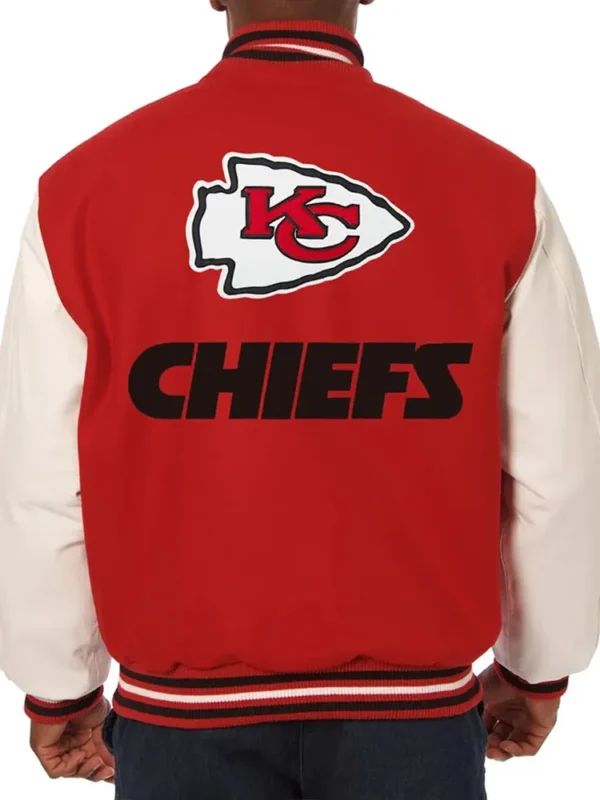 Red-Cream Kansas City Chiefs Varsity Jacket