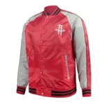 Red/Gray Rockets Varsity Satin Jacket