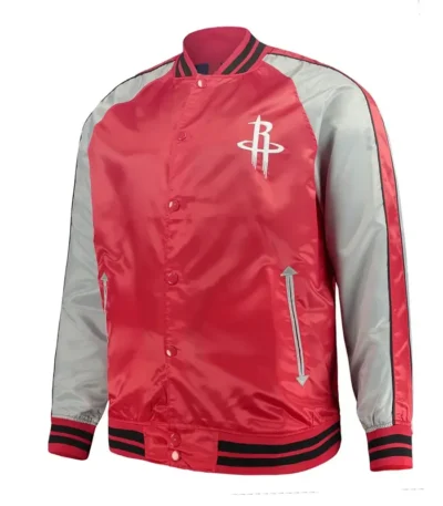 Red/Gray Rockets Varsity Satin Jacket