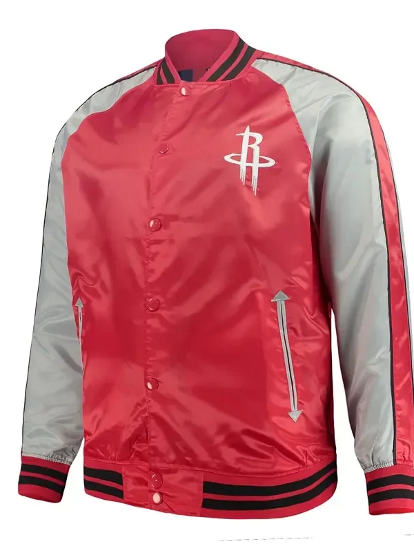 Red/Gray Rockets Varsity Satin Jacket
