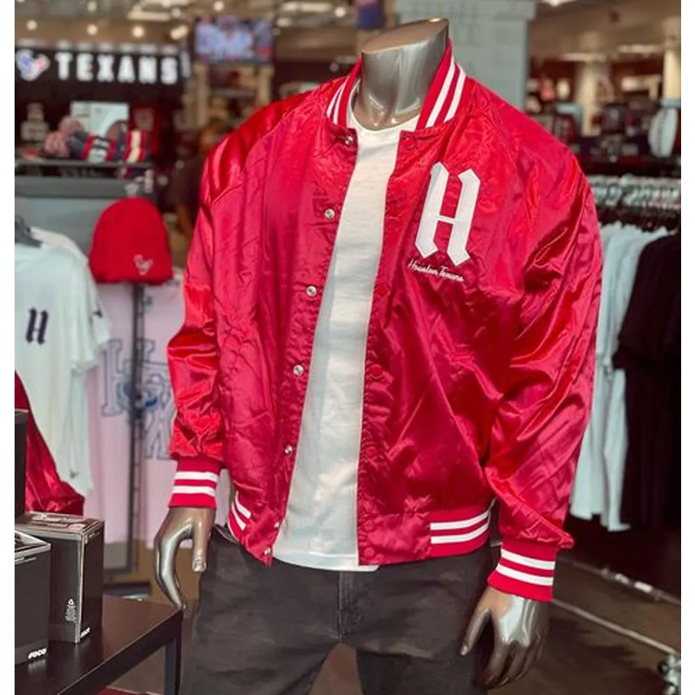 Red Houston Texans H-Town Satin Jacket Red Houston Texans H-Town Satin Jacket