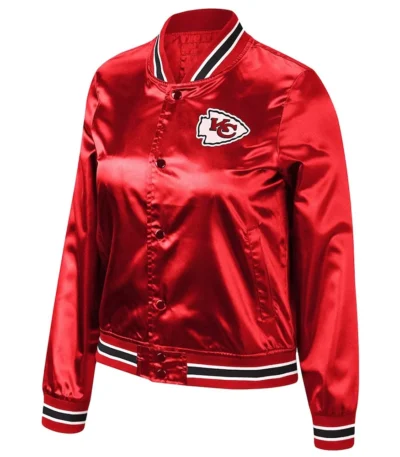 Red Kansas City Chiefs Satin Lightweight Full-Snap Jacket
