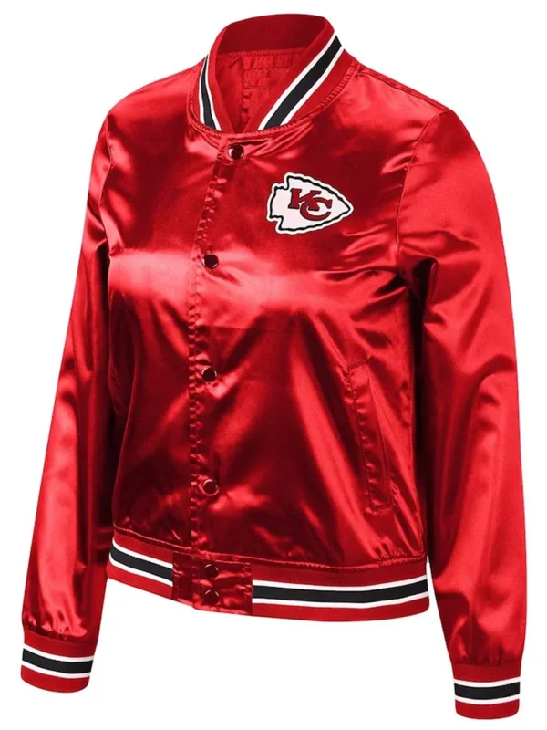 Red Kansas City Chiefs Satin Lightweight Full-Snap Jacket