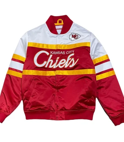 Red-White Kansas City Chiefs Special Script Heavyweight Satin Jacket