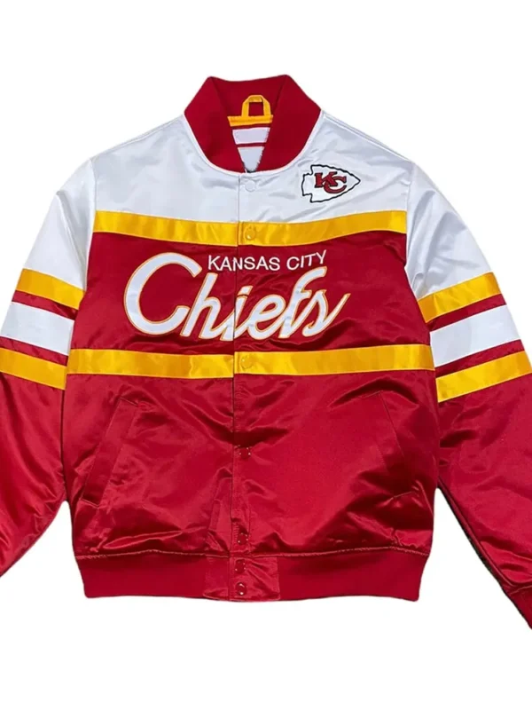 Red-White Kansas City Chiefs Special Script Heavyweight Satin Jacket