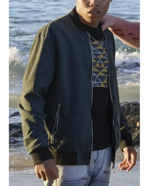 Reed Shannon The Wilds Black Varsity Bomber Jacket